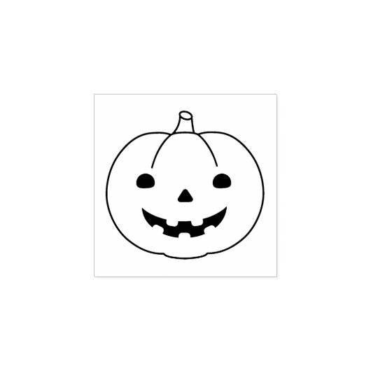 Simple Halloween Pumpkin 1x1 Rubberstempel (Afrduk)