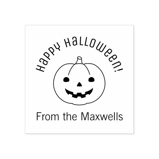 Simple Halloween Pumpkin Arch Message Rubberstempel (Afrduk)