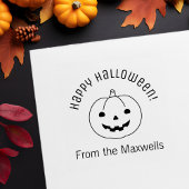 Simple Halloween Pumpkin Arch Message Rubberstempel
