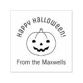 Simple Halloween Pumpkin Arch Message Zelfinktende Stempel (Design)