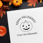 Simple Halloween Pumpkin Arch Message Zelfinktende Stempel