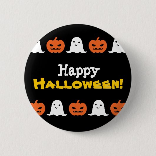 Simple Halloween Pumpkin en Ghost Button (Voorkant)