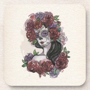 Simple Hand-draw Dia de los Muertos Onderzetter