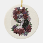 Simple Hand-draw Dia de los Muertos | Versiering Keramisch Ornament (Voorkant)