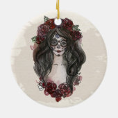 Simple Hand-draw Dia de los Muertos | Versiering Keramisch Ornament (Achterkant)
