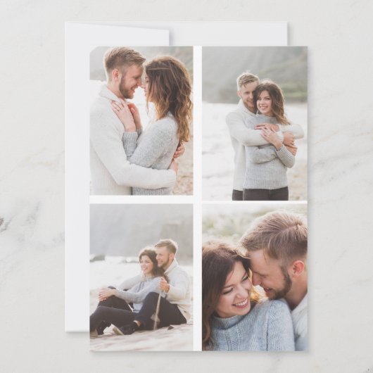 Simple Hand Lettered Script Typografie 5 Foto Save The Date (Achterkant)