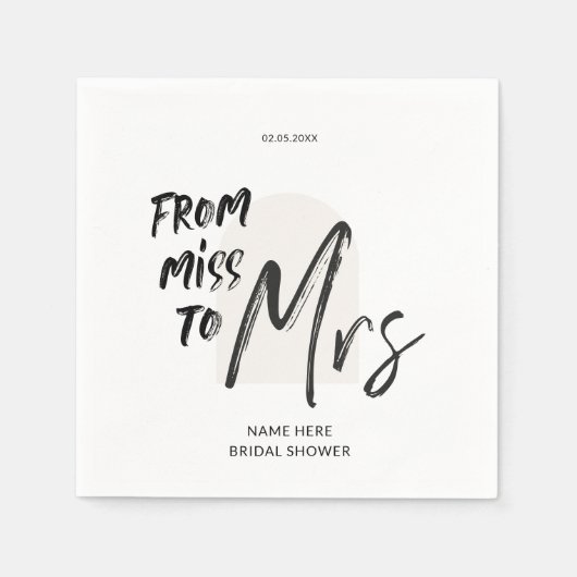 Simple Hand Lettering Vrijgezellenfeest Servet (Voorkant)