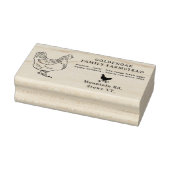 Simple Hand Sketch Personalized Chicken Eg Boerder Rubberstempel (Stempel)