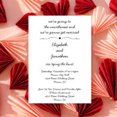 Simple Handwritten Intimate Courthouse Wedding Kaart