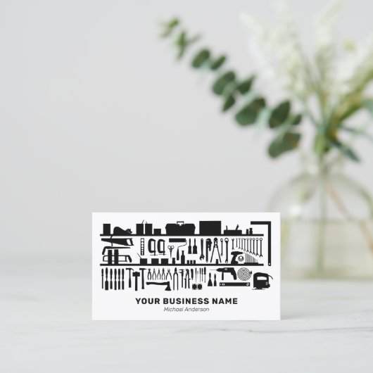 Simple Handyman Tradesman Visitekaartje (Staand voorkant)