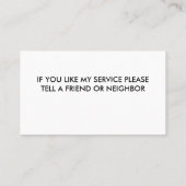 Simple Handyman-Visitekaartje Visitekaartje (Achterkant)