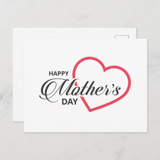 Simple Happy Moederdag | BRIEFKAART (Voorkant / Achterkant)