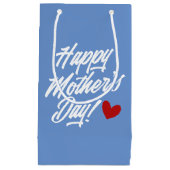 Simple Happy Moederdag Calligraphy | Gift Bag Klein Cadeauzakje (Voorkant)
