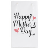 Simple Happy Moederdag Calligraphy | Gift Bag Klein Cadeauzakje (Achterkant)