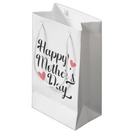 Simple Happy Moederdag Calligraphy | Gift Bag Klein Cadeauzakje