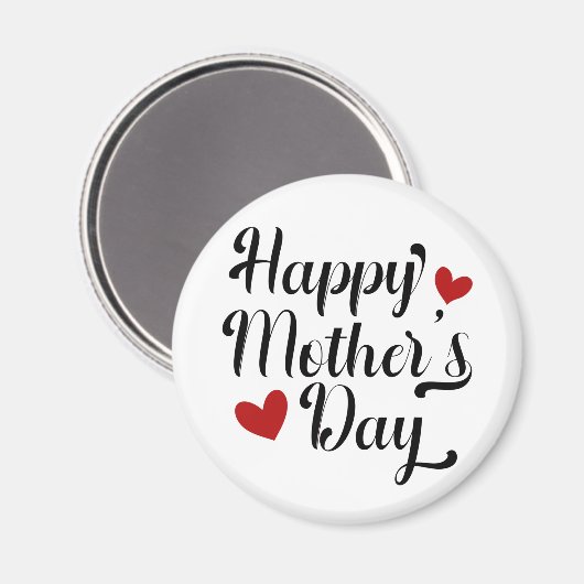 Simple Happy Moederdag Calligraphy | Magneet (Voorkant / Achterkant)