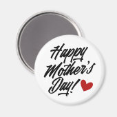 Simple Happy Moederdag Calligraphy | Magneet (Voorkant / Achterkant)