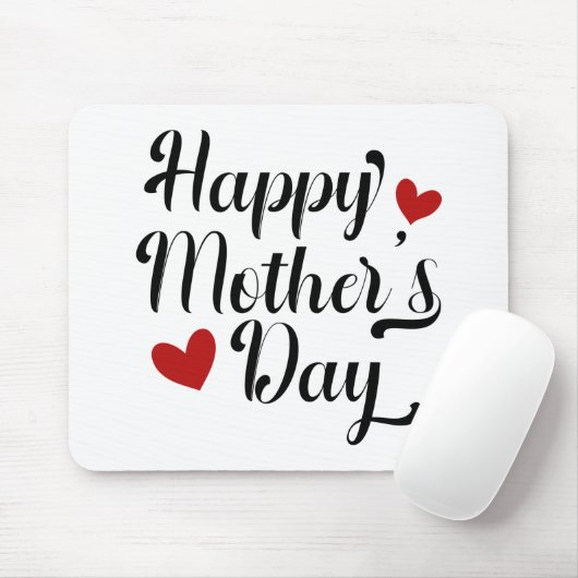 Simple Happy Moederdag Calligraphy | MUISMAT (Met muis)