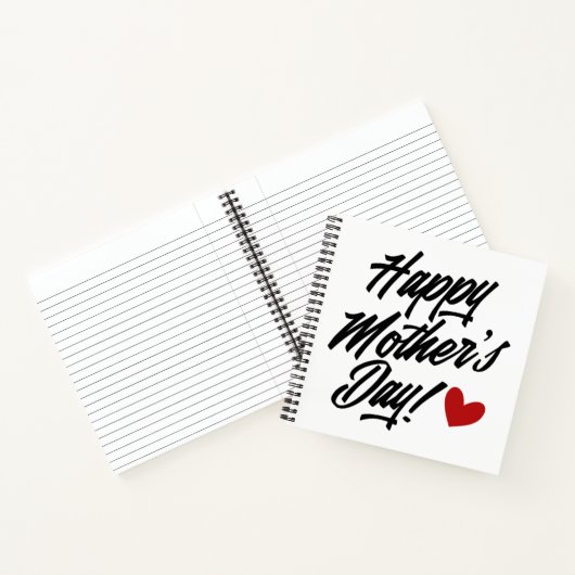 Simple Happy Moederdag Calligraphy | NOTITIEBOEK (Binnen)