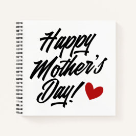 Simple Happy Moederdag Calligraphy | NOTITIEBOEK