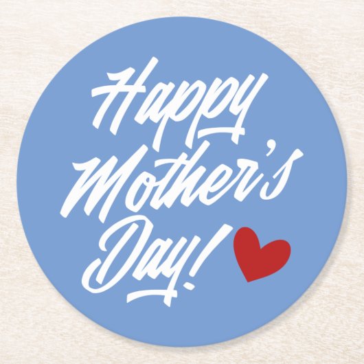 Simple Happy Moederdag Calligraphy | ONDERZETTER (Voorkant)