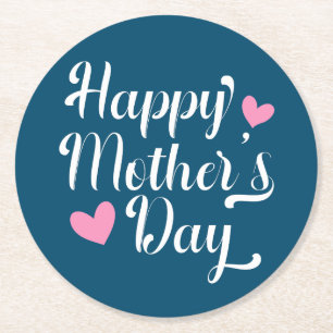 Simple Happy Moederdag Calligraphy   ONDERZETTER