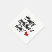 Simple Happy Moederdag Calligraphy Paper Napkin Servet (Hoek)