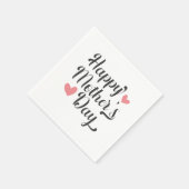 Simple Happy Moederdag Calligraphy Paper Napkin Servet (Hoek)