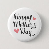 Simple Happy Moederdag Calligraphy | Pin-Button Ronde Button 5,7 Cm (Voorkant)