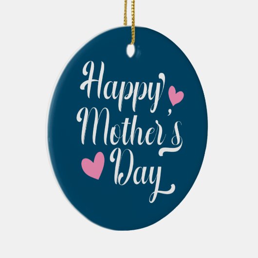 Simple Happy Moederdag Calligraphy | Versiering Keramisch Ornament (Rechts)