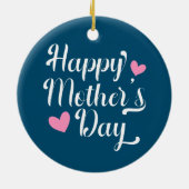Simple Happy Moederdag Calligraphy | Versiering Keramisch Ornament (Achterkant)