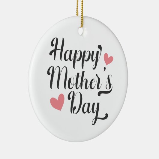 Simple Happy Moederdag Calligraphy | Versiering Keramisch Ornament (Rechts)