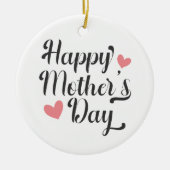 Simple Happy Moederdag Calligraphy | Versiering Keramisch Ornament (Voorkant)