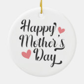 Simple Happy Moederdag Calligraphy | Versiering Keramisch Ornament (Achterkant)