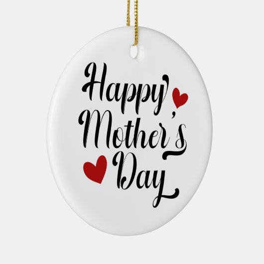 Simple Happy Moederdag Calligraphy | Versiering Keramisch Ornament (Rechts)