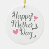 Simple Happy Moederdag Calligraphy | Versiering Keramisch Ornament (Voorkant)