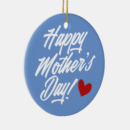 Simple Happy Moederdag Calligraphy | Versiering Keramisch Ornament (Rechts)