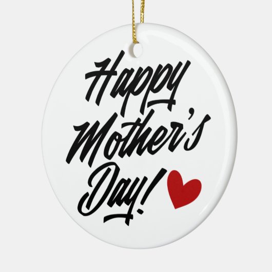 Simple Happy Moederdag Calligraphy | Versiering Keramisch Ornament (Links)