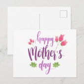 Simple Happy Moederdag Floral | BRIEFKAART (Voorkant / Achterkant)