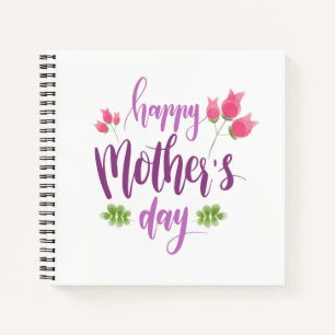 Simple Happy Moederdag Floral   Laptop Notitieboek