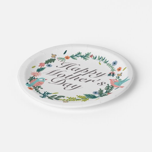 Simple Happy Moederdag Floral Paper Bord (Gekanteld)