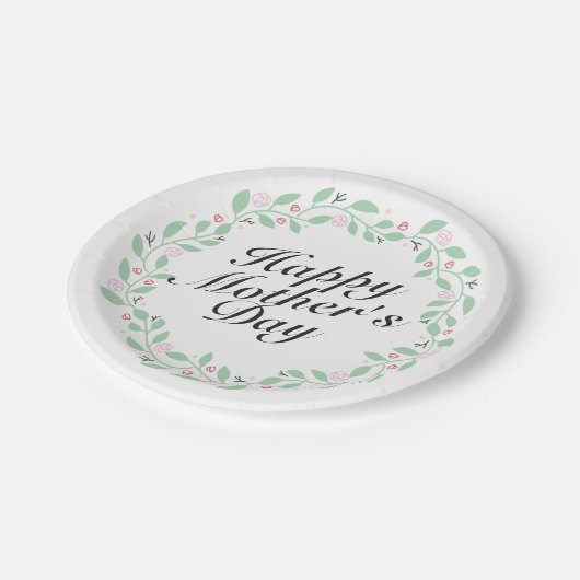 Simple Happy Moederdag Floral Paper Bord (Gekanteld)