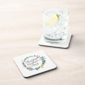 Simple Happy Moederdag Floral Wreate Onderzetter (Rechterzijde)