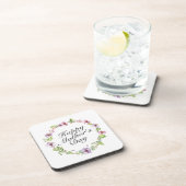 Simple Happy Moederdag Floral Wreate Onderzetter (Rechterzijde)