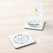 Simple Happy Moederdag Floral Wreate Onderzetter (Rechterzijde)