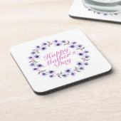 Simple Happy Moederdag Floral Wreate Onderzetter (Linkerzijde)
