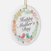 Simple Happy Moederdag Floral Wreate Ornament (Rechts)
