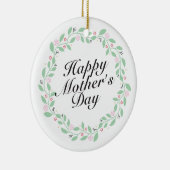 Simple Happy Moederdag Floral Wreate Ornament (Rechts)