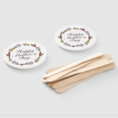 Simple Happy Moederdag Floral Wreath Hand Fan Handwaaier (Niet-gemonteerd)