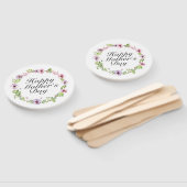 Simple Happy Moederdag Floral Wreath Hand Fan Handwaaier (Niet-gemonteerd)